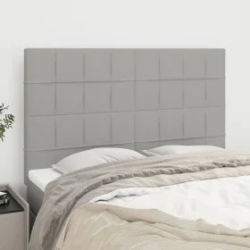 Headboards 4 units light gray fabric 72x5x78/88 cm by vidaXL, Headboards and footboards - Ref: Foro24-3116330, Price: 112,54 ...