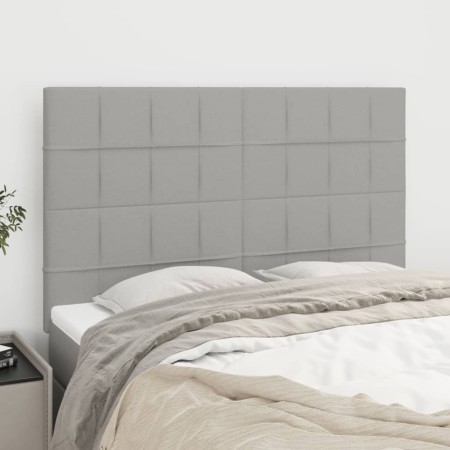 Cabeceros 4 unidades tela gris claro 72x5x78/88 cm de vidaXL, Cabeceros y pies de cama - Ref: Foro24-3116330, Precio: 106,93 ...