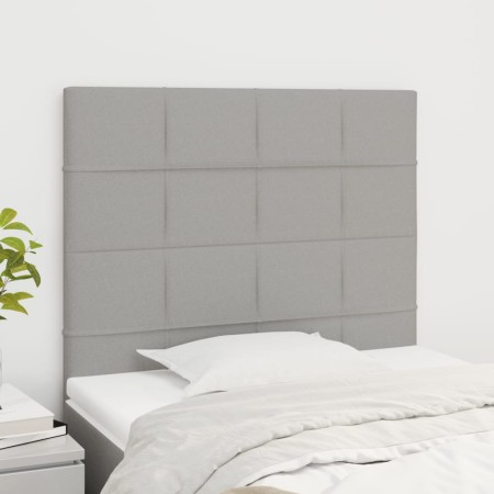 Kopfteile 2 Einheiten aus hellgrauem Stoff 100x5x78/88 cm von vidaXL, Kopf- und Fußteile - Ref: Foro24-3116322, Preis: 60,83 ...