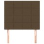 Headboards 2 units of dark brown fabric 90x5x78/88 cm by vidaXL, Headboards and footboards - Ref: Foro24-3116317, Price: 61,9...