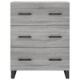 Aparador alto madera contrachapada gris sonoma 69,5x34x180 cm