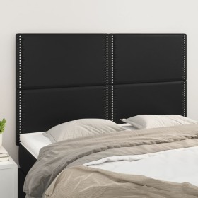 Headboards 4 units black synthetic leather 72x5x78/88 cm by vidaXL, Headboards and footboards - Ref: Foro24-3116282, Price: 8...