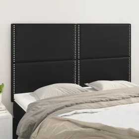 Headboards 4 units black synthetic leather 72x5x78/88 cm by vidaXL, Headboards and footboards - Ref: Foro24-3116282, Price: 8...