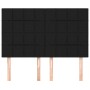 Cabeceros 4 unidades tela negro 72x5x78/88 cm de vidaXL, Cabeceros y pies de cama - Ref: Foro24-3116332, Precio: 94,91 €, Des...