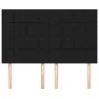 Headboards 4 units black fabric 72x5x78/88 cm by vidaXL, Headboards and footboards - Ref: Foro24-3116332, Price: 135,45 €, Di...