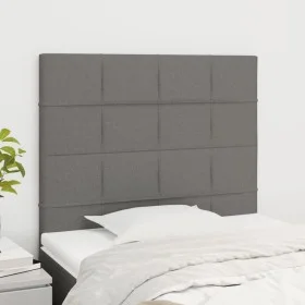 Headboards 2 units of dark gray fabric 80x5x78/88 cm by vidaXL, Headboards and footboards - Ref: Foro24-3116307, Price: 60,03...