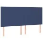 Headboards 4 units of blue fabric 100x5x78/88 cm by vidaXL, Headboards and footboards - Ref: Foro24-3116080, Price: 101,81 €,...