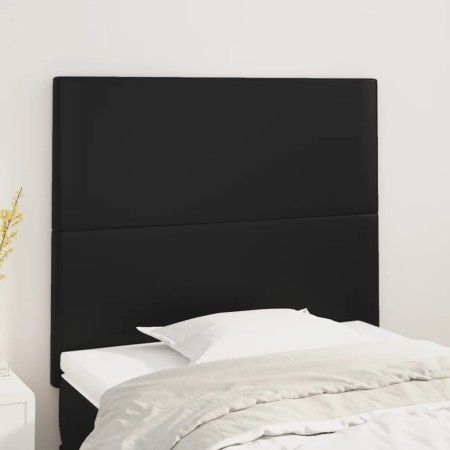 Kopfteile 2 Einheiten aus schwarzem Kunstleder 90x5x78/88 cm von vidaXL, Kopf- und Fußteile - Ref: Foro24-3116130, Preis: 56,...