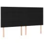 Headboards 4 units of black fabric 80x5x78/88 cm by vidaXL, Headboards and footboards - Ref: Foro24-3116340, Price: 95,58 €, ...