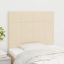Kopfteile 2 Einheiten aus cremefarbenem Stoff 100x5x78/88 cm von vidaXL, Kopf- und Fußteile - Ref: Foro24-3116327, Preis: 55,...