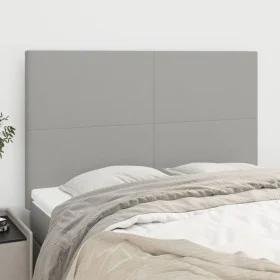Headboards 4 units light gray fabric 72x5x78/88 cm by vidaXL, Headboards and footboards - Ref: Foro24-3116050, Price: 113,43 ...