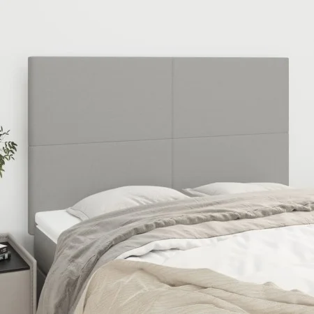 Headboards 4 units light gray fabric 72x5x78/88 cm by vidaXL, Headboards and footboards - Ref: Foro24-3116050, Price: 120,71 ...