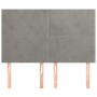 Kopfteile 4 Einheiten hellgrauer Samt 72x5x78/88 cm von vidaXL, Kopf- und Fußteile - Ref: Foro24-3116100, Preis: 108,55 €, Ra...