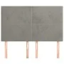 Kopfteile 4 Einheiten hellgrauer Samt 72x5x78/88 cm von vidaXL, Kopf- und Fußteile - Ref: Foro24-3116100, Preis: 106,17 €, Ra...