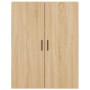 Aparador alto madera contrachapada color roble 69,5x34x180 cm