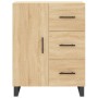 Aparador alto madera contrachapada color roble 69,5x34x180 cm