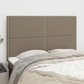 Headboards 4 units taupe gray fabric 72x5x78/88 cm by vidaXL, Headboards and footboards - Ref: Foro24-3116194, Price: 82,53 €...