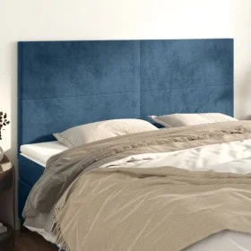 Kopfteile 4 Einheiten aus dunkelblauem Samt 80x5x78/88 cm von vidaXL, Kopf- und Fußteile - Ref: Foro24-3116110, Preis: 115,45...