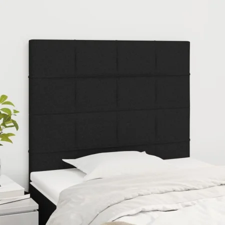 Cabeceros 2 unidades de tela negro 100x5x78/88 cm de vidaXL, Cabeceros y pies de cama - Ref: Foro24-3116324, Precio: 57,87 €,...