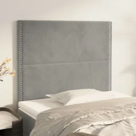 Headboards 2 units of light gray velvet 100x5x78/88 cm by vidaXL, Headboards and footboards - Ref: Foro24-3116234, Price: 49,...