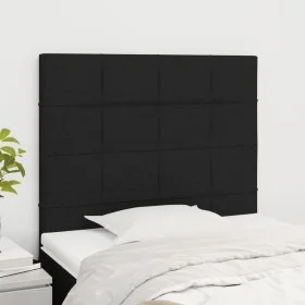 Headboards 2 units of black fabric 80x5x78/88 cm by vidaXL, Headboards and footboards - Ref: Foro24-3116308, Price: 52,02 €, ...