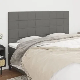 Headboards 4 units of dark gray fabric 80x5x78/88 cm by vidaXL, Headboards and footboards - Ref: Foro24-3116339, Price: 143,4...