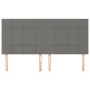 Headboards 4 units of dark gray fabric 80x5x78/88 cm by vidaXL, Headboards and footboards - Ref: Foro24-3116339, Price: 99,80...