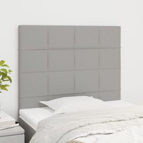 Kopfteile 2 Einheiten aus hellgrauem Stoff 90x5x78/88 cm von vidaXL, Kopf- und Fußteile - Ref: Foro24-3116314, Preis: 57,87 €...