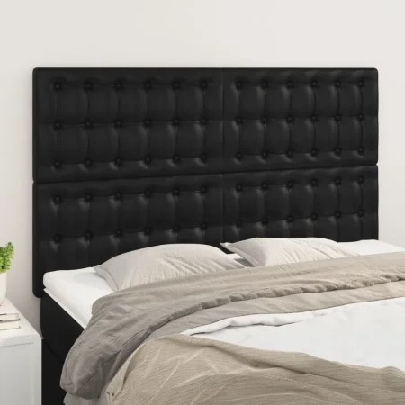 Kopfteile 4 Einheiten schwarzes Kunstleder 72x5x78/88 cm von vidaXL, Kopf- und Fußteile - Ref: Foro24-3116422, Preis: 111,09 ...