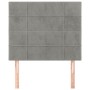Headboards 2 units of light gray velvet 90x5x78/88 cm by vidaXL, Headboards and footboards - Ref: Foro24-3116368, Price: 58,2...