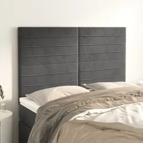 Kopfteile 4 Einheiten dunkelgrauer Samt 72x5x78/88 cm von vidaXL, Kopf- und Fußteile - Ref: Foro24-3116521, Preis: 93,73 €, R...