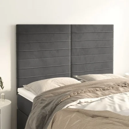 Headboards 4 units dark gray velvet 72x5x78/88 cm by vidaXL, Headboards and footboards - Ref: Foro24-3116521, Price: 93,73 €,...