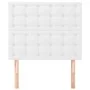 Headboards 2 units of white synthetic leather 100x5x78/88 cm by vidaXL, Headboards and footboards - Ref: Foro24-3116417, Pric...