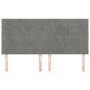 Kopfteile 4 Einheiten aus hellgrauem Samt 90x5x78/88 cm von vidaXL, Kopf- und Fußteile - Ref: Foro24-3116392, Preis: 107,38 €...