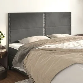 Kopfteile 4 Einheiten aus dunkelgrauem Samt 100x5x78/88 cm von vidaXL, Kopf- und Fußteile - Ref: Foro24-3116259, Preis: 92,48...