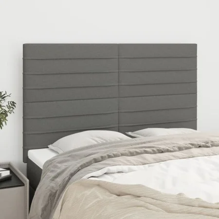 Headboards 4 units dark gray fabric 72x5x78/88 cm by vidaXL, Headboards and footboards - Ref: Foro24-3116471, Price: 94,63 €,...