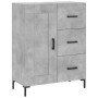 Aparador alto madera contrachapada gris hormigón 69,5x34x180 cm