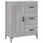 Aparador alto madera contrachapada gris sonoma 69,5x34x180 cm