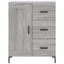 Aparador alto madera contrachapada gris sonoma 69,5x34x180 cm
