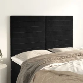 Cabeceros 4 unidades terciopelo negro 72x5x78/88 cm de vidaXL, Cabeceros y pies de cama - Ref: Foro24-3116522, Precio: 74,86 ...