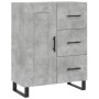 Aparador alto madera contrachapada gris hormigón 69,5x34x180 cm