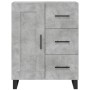 Aparador alto madera contrachapada gris hormigón 69,5x34x180 cm