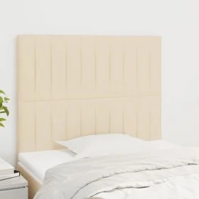 Headboards 2 units of cream-colored fabric 90x5x78/88 cm by vidaXL, Headboards and footboards - Ref: Foro24-3116557, Price: 7...