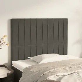 Headboards 2 units of dark gray velvet 90x5x78/88 cm by vidaXL, Headboards and footboards - Ref: Foro24-3116607, Price: 55,96...