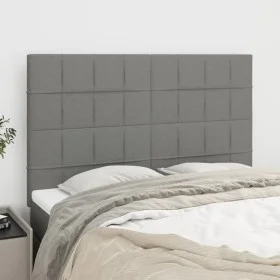 Cabeceros 4 unidades tela gris oscuro 72x5x78/88 cm de vidaXL, Cabeceros y pies de cama - Ref: Foro24-3116331, Precio: 113,09...