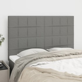 Headboards 4 units dark gray fabric 72x5x78/88 cm by vidaXL, Headboards and footboards - Ref: Foro24-3116331, Price: 117,41 €...