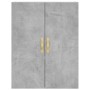 Aparador alto madera contrachapada gris hormigón 69,5x34x180 cm