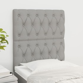 Headboards 2 units of light gray fabric 80x7x78/88 cm by vidaXL, Headboards and footboards - Ref: Foro24-3116642, Price: 73,3...