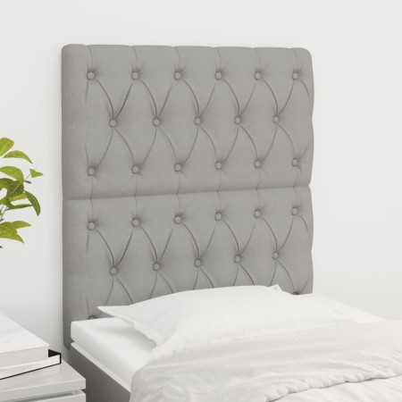 Kopfteile 2 Einheiten aus hellgrauem Stoff 80x7x78/88 cm von vidaXL, Kopf- und Fußteile - Ref: Foro24-3116642, Preis: 73,39 €...