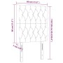 Kopfteile 2 Einheiten aus hellgrauem Stoff 80x7x78/88 cm von vidaXL, Kopf- und Fußteile - Ref: Foro24-3116642, Preis: 73,39 €...